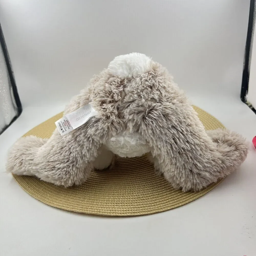 Melissa & Doug Plush Bunny Lop Ear Rabbit Stuffed Animal Sitting Tan White 8”